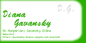 diana gavansky business card